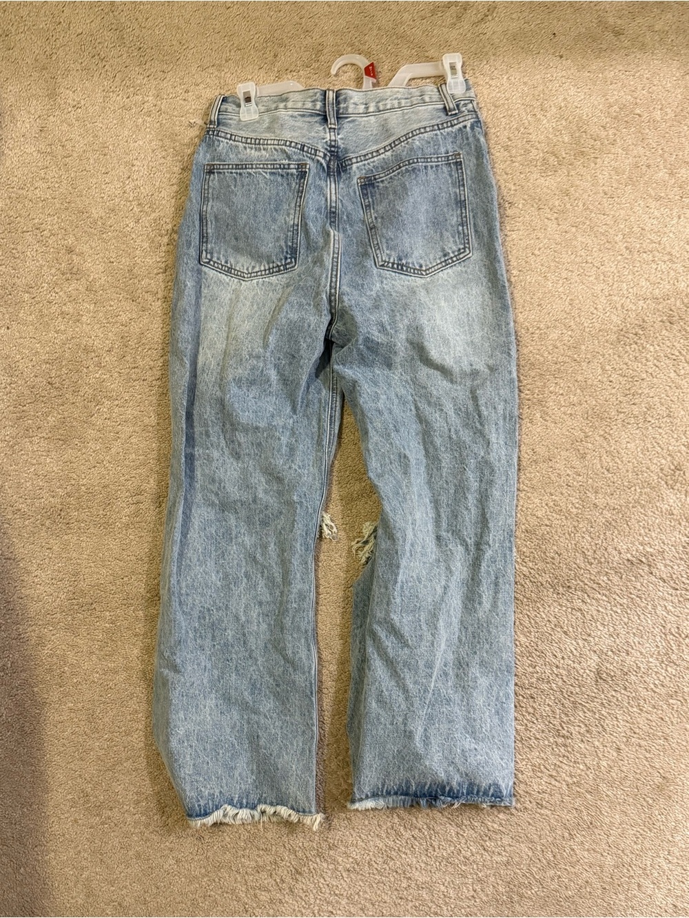 Light Blue Distressed Women’s Jeans - Picture 2 of 2